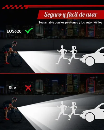 Vista 6 de Luces de bicicleta para montar de noche, luz trasera delantera recargable por USB, juego de faros de bicicleta, luz de aluminio, IPX5 impermeable