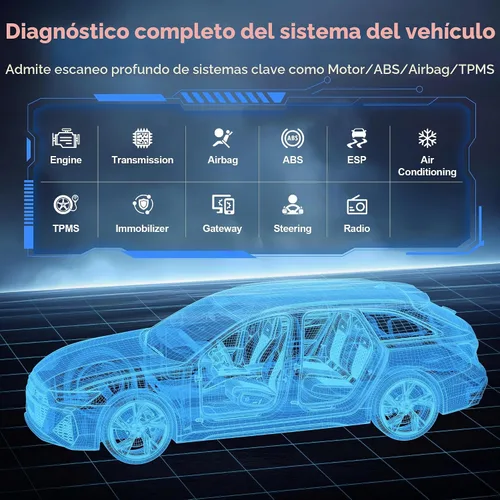 Vista 2 de GOOLOO DS100 OBD2 escáner Bluetooth, lector de código de coche OBDII para iOS y Android