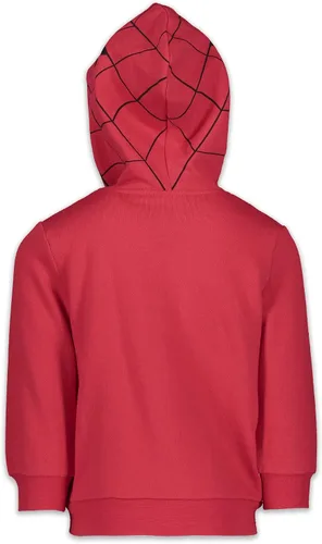 Vista 4 de Marvel Spider-Man Cosplay - Sudadera con capucha y cremallera para niños pequeños y grandes Rojo/Azul
