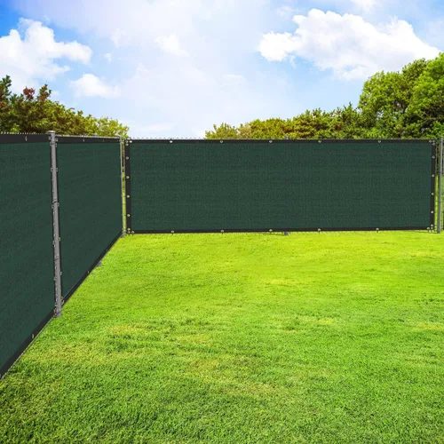 Vista 8 de ECOOPTS 4'x12' Pantalla de valla de privacidad con ojales de cobre, apta para vallas comerciales y jardines residenciales al aire libre, bloquea