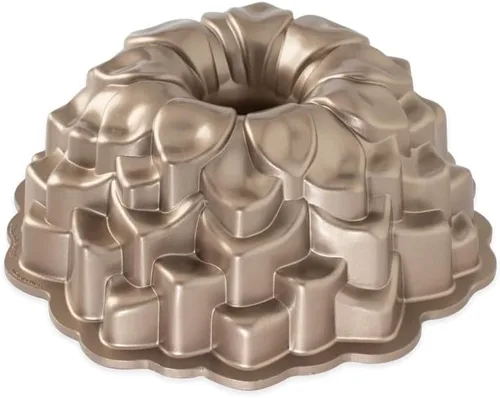 Vista 12 de Nordic Ware molde para pastel con forma de rosebud, capacidad de 2.25 tazas, color tofe