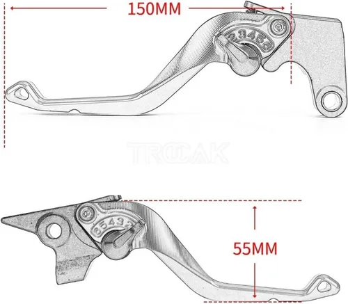 Vista 5 de for FZ8 FZ 8 2011 2012 2013 2014 2015 CNC Short Brake Clutch Levers Motorcycle Handles Adjustable Lever(Black)