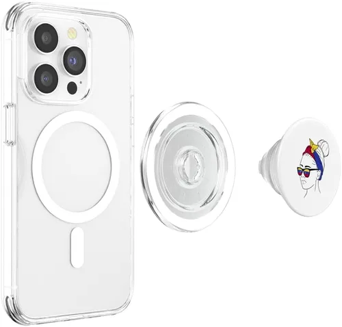 Vista 4 de Venezuelan Girl Venezuela Heritage Venezuelan Roots PopSockets MagSafe PopGrip for iPhone