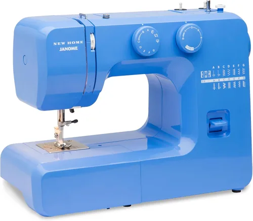 Vista 2 de Janome Blue Couture - Máquina de coser fácil de usar con estructura metálica interior, diagrama de bobina, videos tutoriales, ¡hecha pensando