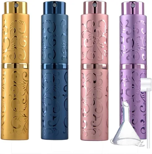 Vista 10 de Botella de perfume de viaje de 0.3 fl oz, atomizador de perfume recargable, botella de perfume recargable, miniperfume de viaje, recargable, 3 unids