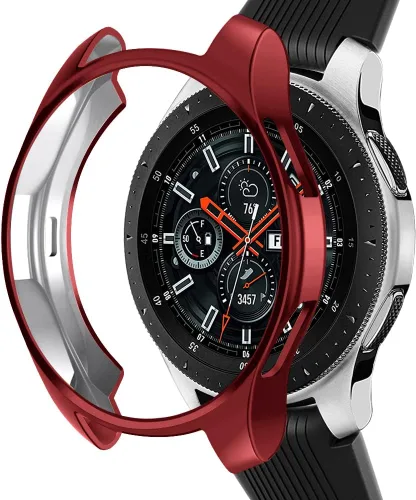 Vista 7 de Caja protectora para reloj, 46mm, poliuretano termoplástico (TPU) delgada, chapada a prueba de golpes, protección alrededor, compatible con Samsung