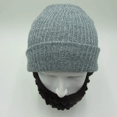 Vista 6 de YEKEYI Gorro de barba loco unisex de punto divertido gorro de Halloween máscara de viento