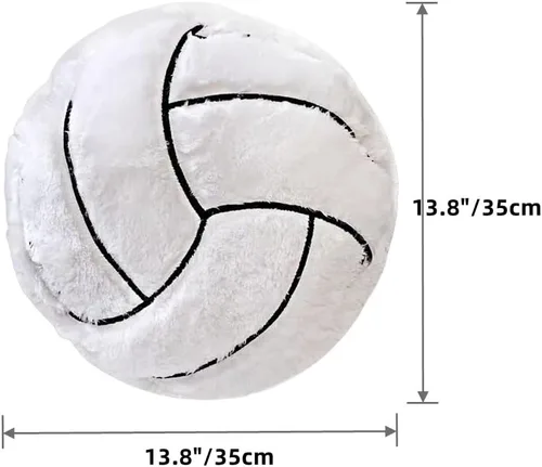 Vista 2 de XZJMY Almohada de voleibol, almohada deportiva suave y esponjosa, juguete de pelotas deportivas de peluche de 13.8 pulgadas, regalo para niños