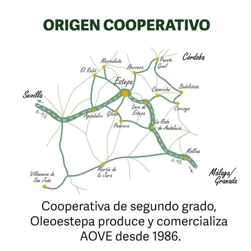 Vista 6 de Oleoestepa Hojiblanca - Aceite de oliva virgen extra español - 0.75 litros / 25.4 onzas