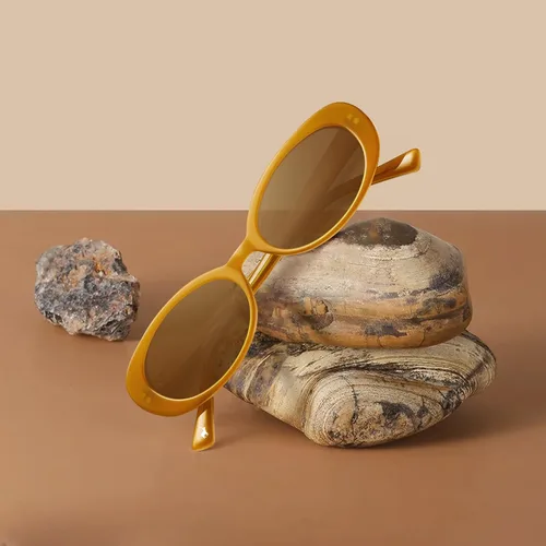 Vista 7 de CARFIA Gafas de sol ovaladas retro de acetato para mujer, polarizadas, protección solar UV, gafas de moda novedosas CA5501