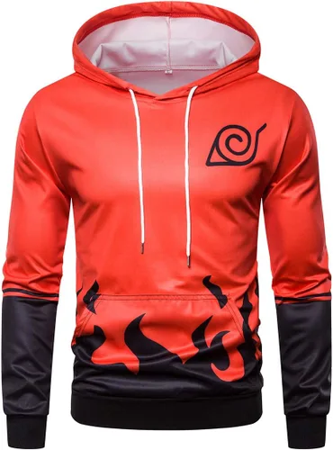 Vista 3 de Johoproce Men's and Women's Realistic Anime Hoodie Unisex 3D Print PulloverZip Hooded Sweatshirt