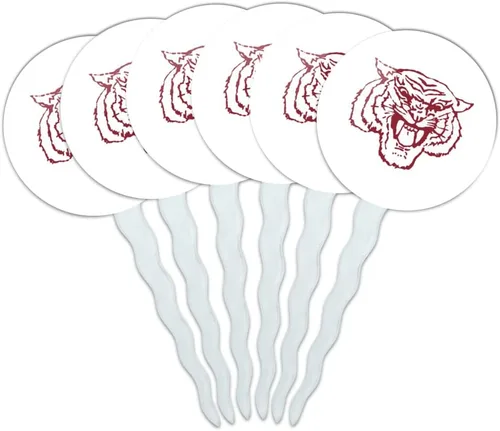 Vista 85 de Abilene Christian - Juego de 6 palillos para cupcakes con logotipo secundario
