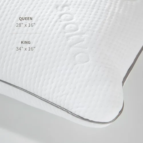 Vista 4 de Saatva Cloud - Almohada de espuma viscoelástica, almohada contorneadora y alta, relleno de espuma viscoelástica con gel triturado, perfecta