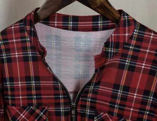 Vista 5 de Tanst Sky - Blusas de túnica con cuello en V con cremallera de manga larga para mujer