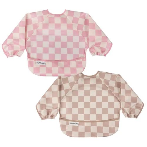 Vista 37 de Tiny Twinkle Babero de manga larga para bebés y niños pequeños Paquete de 2 baberos impermeables para comer, lavable a máquina y artículos