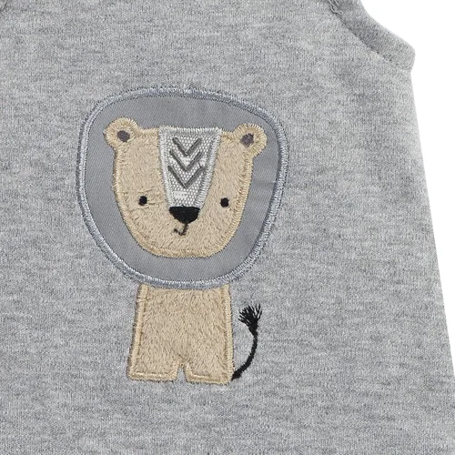 Vista 9 de Lambs & Ivy Jungle Safari - Juego de ropa de cama para cuna de bebé de 6 piezas, color gris/bronceado/blanco