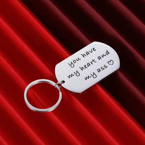 Vista 4 de Llavero de regalo para el día de San Valentín para esposo, novio, aniversario, regalo de cumpleaños, para parejas, llaveros, mujeres, hombres