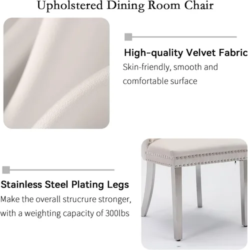 Vista 9 de Juego de mesa de comedor de cristal plateado moderno de 70 pulgadas para 4, juego de mesa de comedor rectangular de 5 piezas con patas de acero