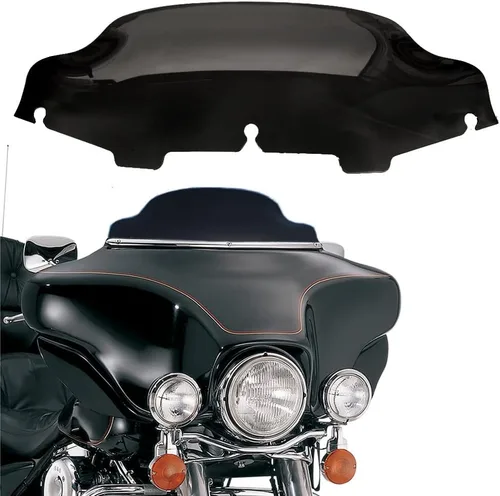 Vista 15 de Parabrisas negro de 4.5" para motocicleta, compatible con Harley Davidson Touring Street Glide Electra Glide FLHT FLHTCU Ultra Classic Glide FLHX
