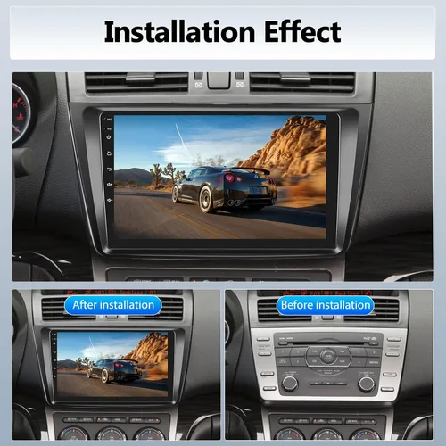 Vista 2 de [2+64G] Android 13 Car Stereo para Mazda 6 2007-2012 con Carplay inalámbrico y Android Auto, pantalla táctil de 9 pulgadas Radio de coche