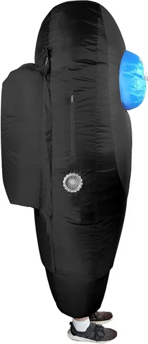 Vista 5 de STUDIO HALLOWEEN Amongst Us Blue Imposter Sus Crewmate Killer Inflable Infantil Adolescente, Negro, Negro