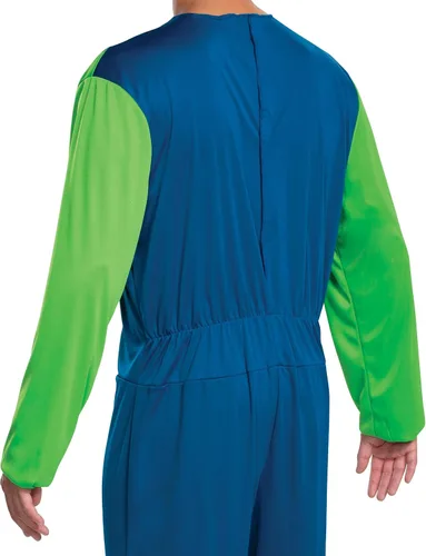 Vista 5 de Disguise Adult Luigi Costume, Official Nintendo Super Mario Bros Luigi Adult Costume With Hat and Mustache