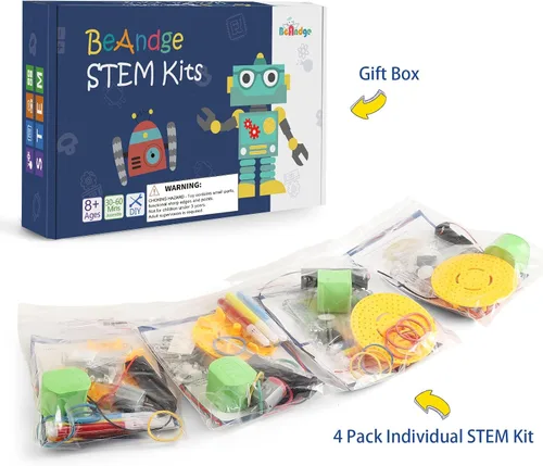 Vista 4 de Paquete de 4 kits de robot STEM Doodling, juguetes STEM para manualidades a