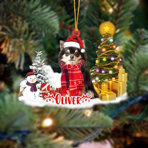 Vista 195 de NAZENTI Adorno personalizado de gato abisinio con árbol de pino, adorno de Navidad personalizado para perros amantes de las mascotas, colgante