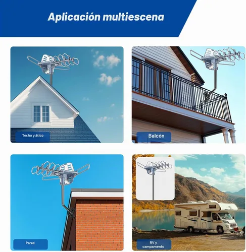 Vista 8 de Antena de TV para exteriores de largo alcance 2026 para Smart TV - 4K 1080P