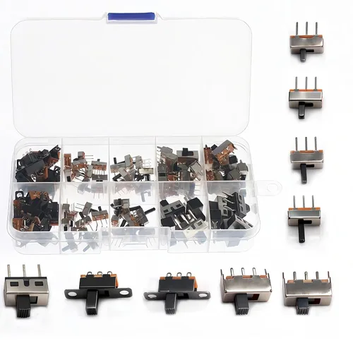 Vista 9 de CYT1107 - Interruptor deslizante vertical de 0.197 in de alto, 2 pines, 2 posiciones, panel SPDT 1P2T (paquete de 20)
