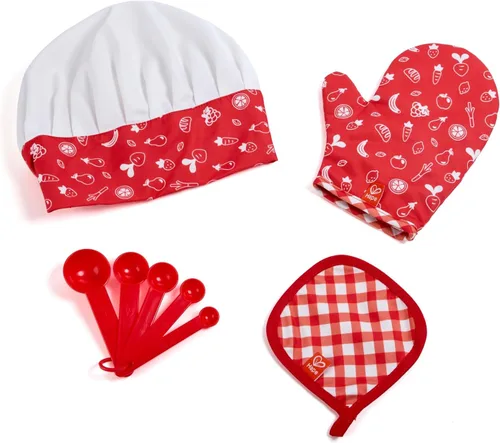 Vista 5 de Hape Chef Pack Juego de disfraz de chef con accesorios de cocina para niños