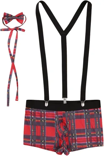 Vista 5 de WinChang Conjunto de lencería sexy para hombre, juego de rol, uniforme de club nocturno