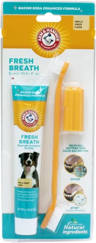 Vista 10 de Arm & Hammer Enzymatic - Kit de cuidado dental para perros, sabor a pollo, tubo de 2.5 onzas Pasta de dientes de bicarbonato de sodio, sabor a