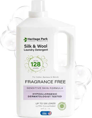 Vista 13 de Heritage Park - Detergente para ropa de seda y lana, sin fragancia, hipoalergénico, pH neutro, probado por dermatólogos, sensible a la piel, sin