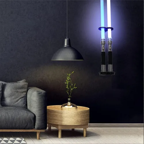Vista 8 de Soporte de pared vertical para sable de luz. Soporte de pared para sable de luz. Aplicable a la mayoría de sables de luz. (Negro 1 agujero)