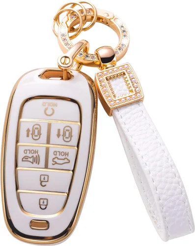 Vista 8 de Funda para llavero de Mercedes Benz con cordón de cuero, funda compatible con Mercedes Benz 2017-2021 Clase E 2018-2021 Clase S A Clase C Clase G