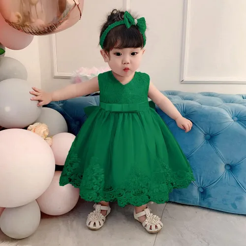 Vista 4 de Vestidos de encaje con tutú bordado para niñas pequeñas de 0 a 6 años