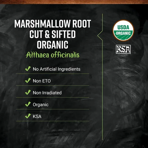 Vista 2 de Frontier Co-op Hierba orgánica de raíz de malvavisco, cortada y tamizada, para té de raíz de malvavisco, polvo, cápsulas y más, Kosher 16 onzas