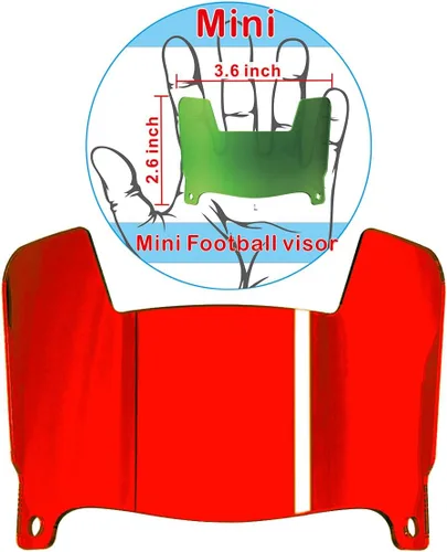 Vista 12 de Visera de casco de fútbol mini transparente con clips de ajuste universal para coleccionistas y exhibición