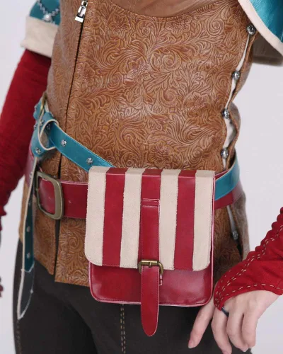 Vista 6 de miccostumes Disfraz de cosplay para mujer con guantes y cinturón