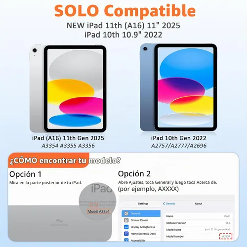 Vista 2 de AVAWO - Funda infantil para iPad de 10.9 pulgadas con protector de pantalla integrado, duradera, a prueba de golpes, ligera, con mango protector