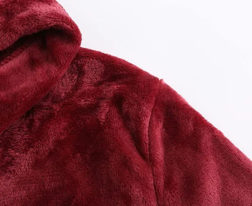 Vista 4 de Bata de baño con capucha para niños, pijama de franela afelpada con capucha para niñas, ropa de dormir para niños, bata de spa