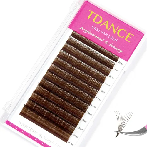 Vista 14 de TDANCE - Extensiones de pestañas fáciles de colocar con forma de abanico, pestañas de volumen con rápido crecimiento, rizo C CC D DD J B L, grosor