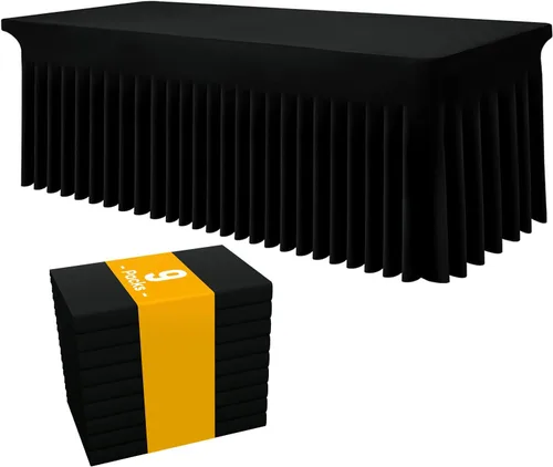 Vista 91 de Smiry Mantel de elastano, elástico ajustable para mesas rectangulares de 3 pies, impermeable, lavable, para exteriores, bodas, banquetes y fiestas