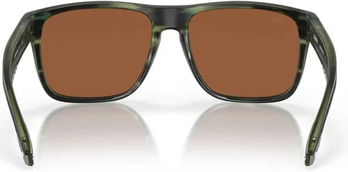 Vista 33 de Costa Man - Gafas de sol con montura negra mate, lentes de espejo verde, 2.323 in