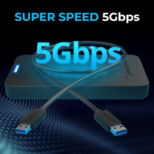 Vista 3 de Sabrent disco duro externo 2.5 pulgadas SATA, conexión a USB 3.0, se instala sin herramientas [Optimizado para SSD, admite UASP, SATA III] negro