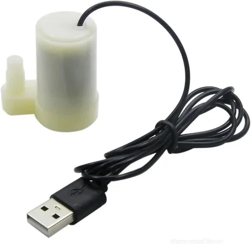 Vista 5 de 1pc USB 5V Low Voltage Small Water Pump Submersible Pump Ultra Quiet Usb Hydroponic Vegetable Planting Craft Fountain(Horizontal white)