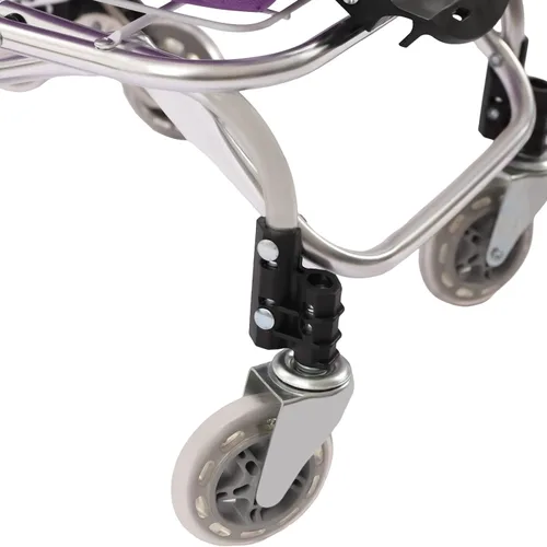 Vista 6 de Carrito de compras plegable, gran capacidad, aluminio y acero inoxidable para comestibles, lavandería, garaje