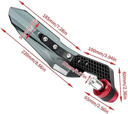 Vista 5 de Parabrisas de motocicleta para Bajaj Dominar 400, protector de mano de motocicleta, protector de mano, accesorios para parabrisas de motocicleta W2