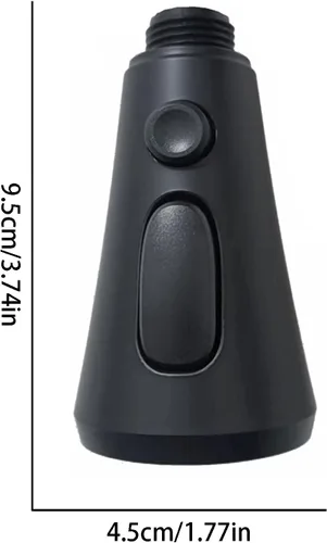 Vista 2 de Repuesto de cabezal de grifo de cocina con 9 adaptadores, cabezal de fregadero desplegable de metal, rociador de fregadero de 3 funciones, adaptador
